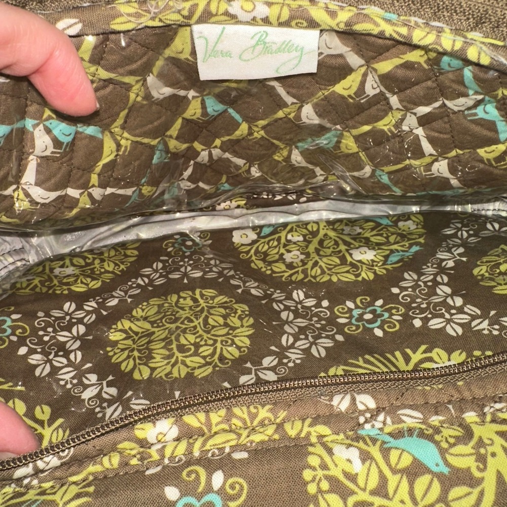 Vera Bradley Sittin In A Tree Hanging Cosmetic Makeup organizer foldable Storage - Picture 3 of 13